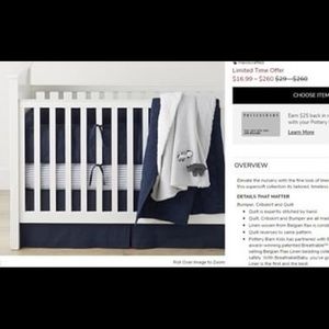 Pottery Barn Belgian Linen Quilt set